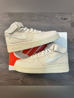 Nike Air Force 1 Mid Study Fossil Sail Beige Tan DJ7841-200 Men’s Size 10